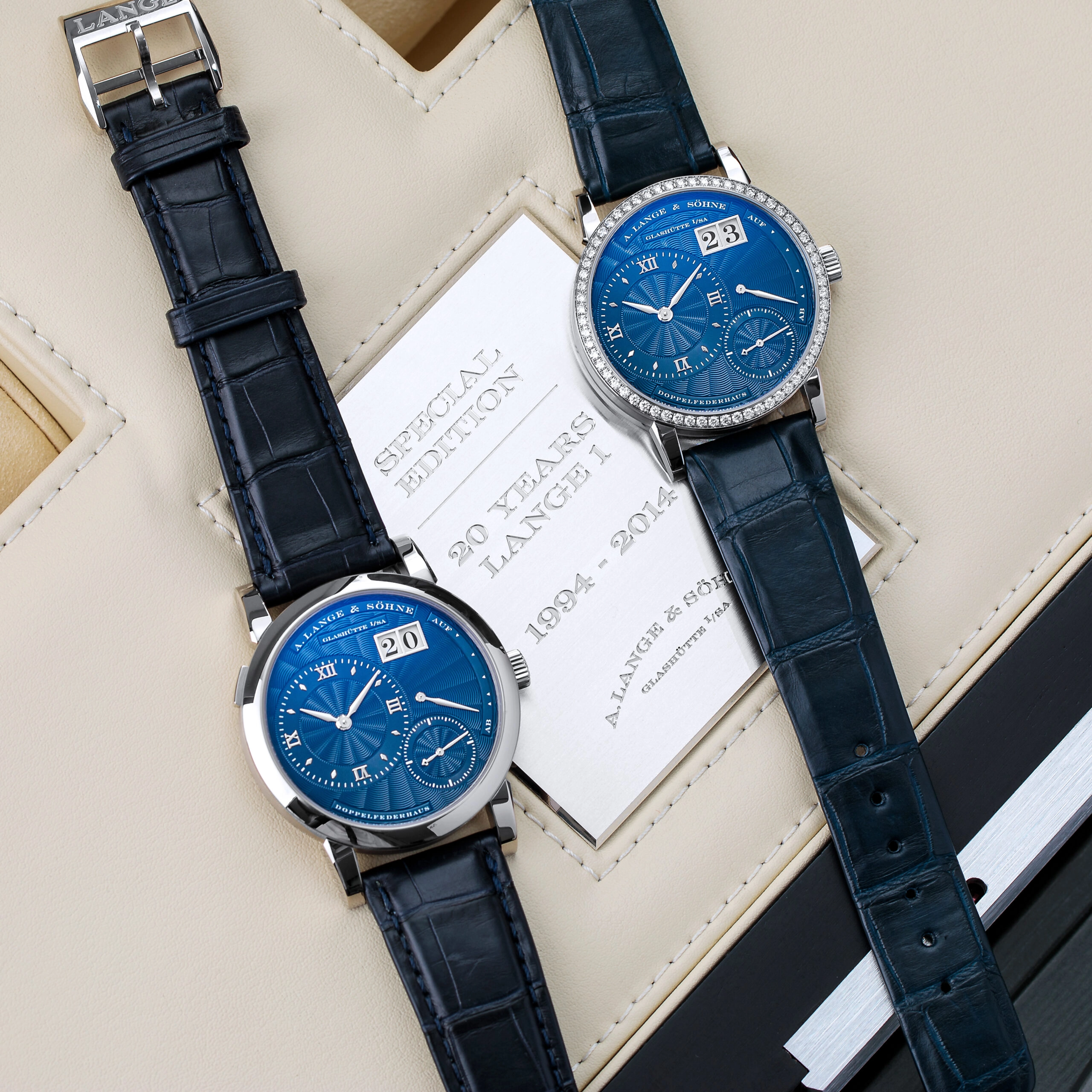 A Perfect His and Hers Set: The A. Lange & Söhne Lange 1 20th Anniversary Commemorative Set 101.063 & 811.063