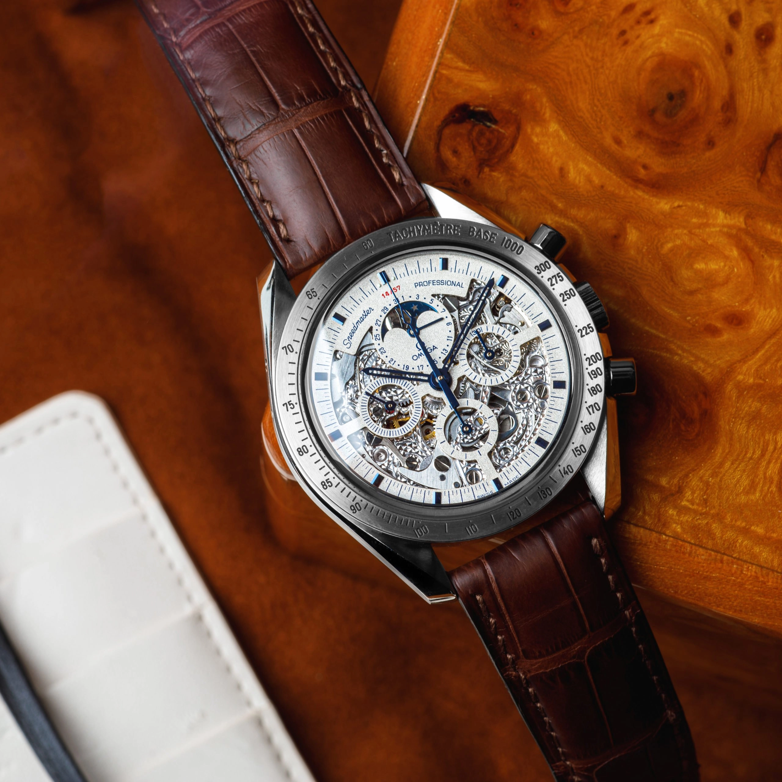 Not Your Average Speedy: The Omega Speedmaster Moonphase Platinum Skeleton