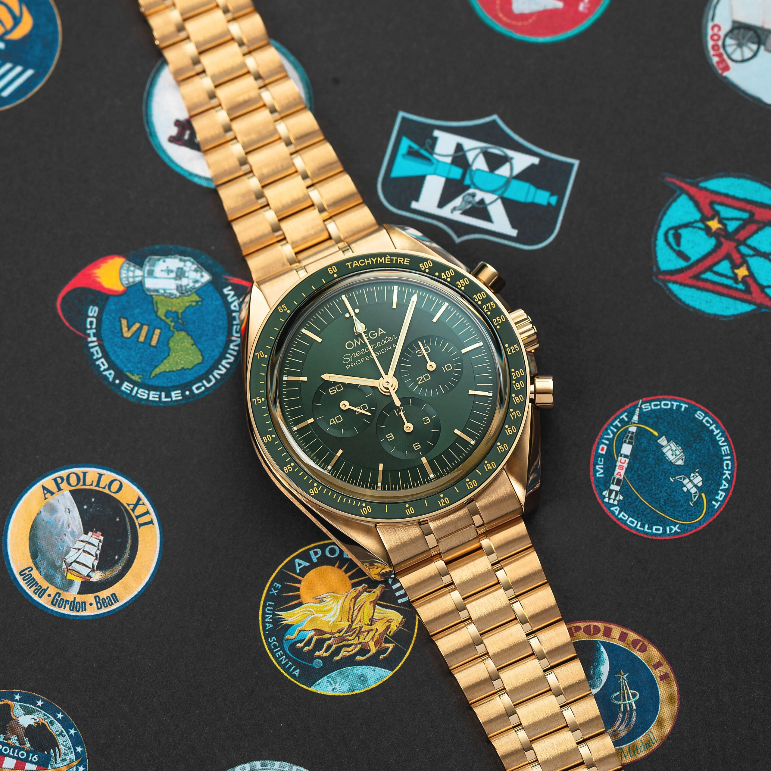 Verdant Luster: The Omega Speedmaster Moonwatch Professional "Moonshine" 