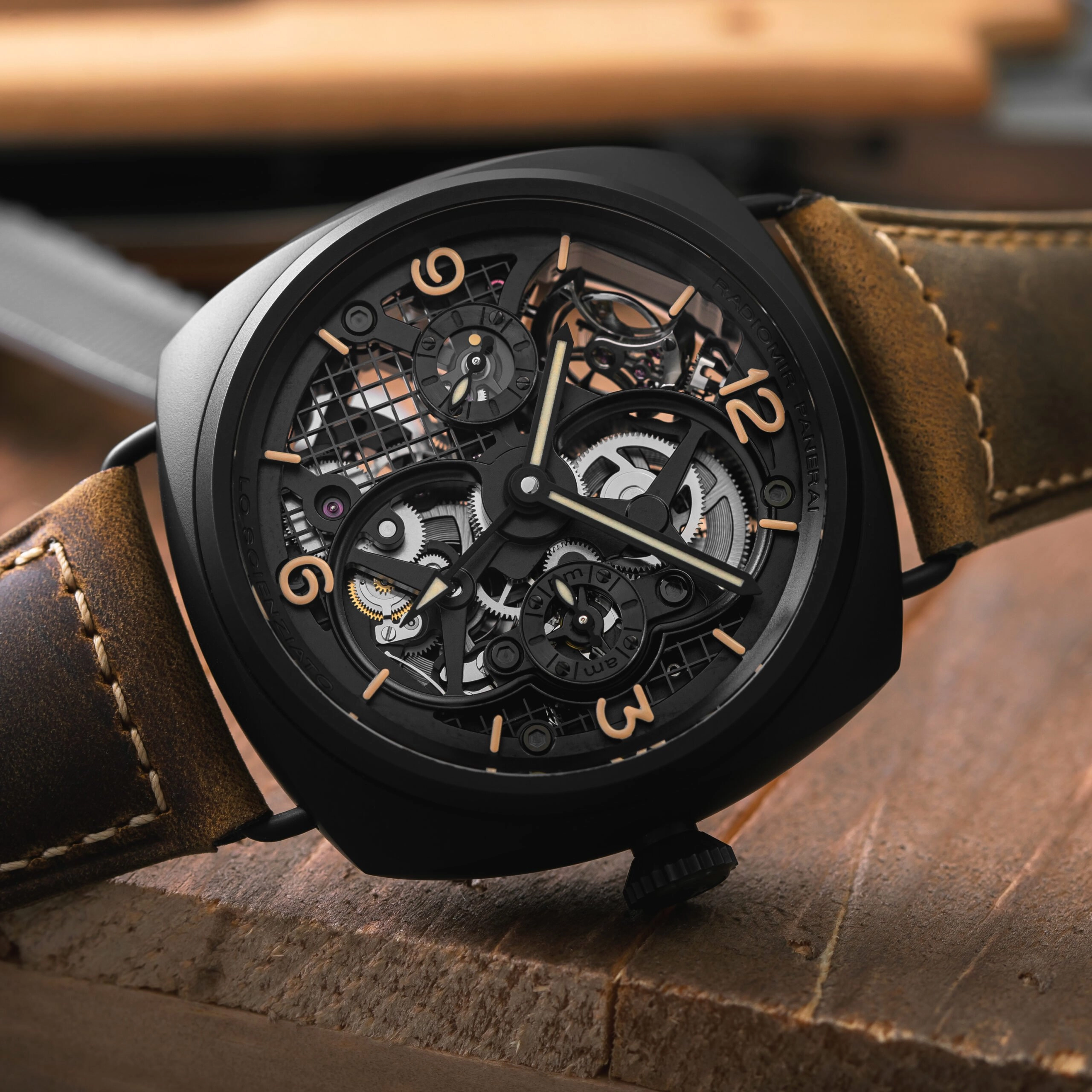 Haute Horlogerie Panerai: The Panerai Lo Scienziato Radiomir 1950 Tourbillon GMT Ceramica PAM 348